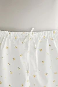FLORAL COTTON SHORTS