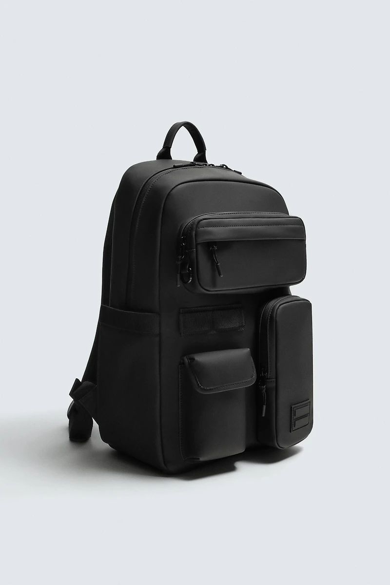 RUBBERIZED MULTI-POCKET BACKPACK