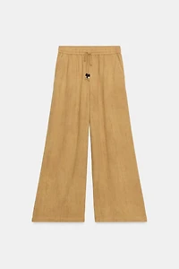 DRAWSTRING WIDE LEG PANTS