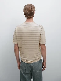 Striped lightweight knit T-shirt