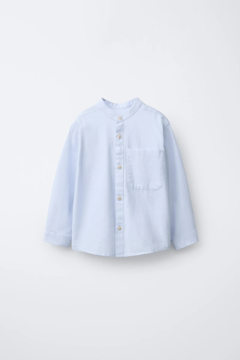 SOFT TOUCH MANDARIN COLLAR SHIRT