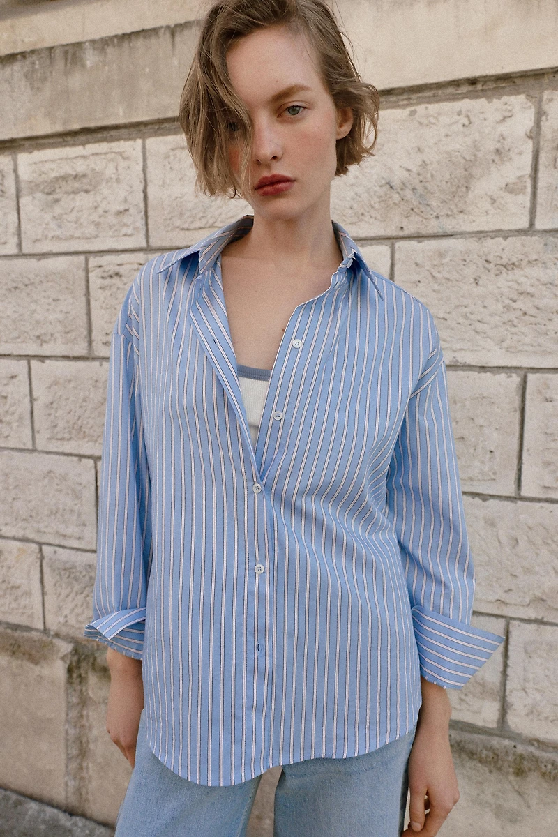 OVERSIZED SHIRT WITH BELTED T-SHIRT