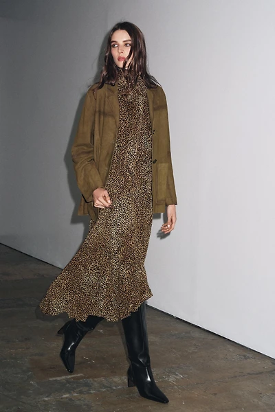 HALTER ANIMAL PRINT DRESS ZW COLLECTION