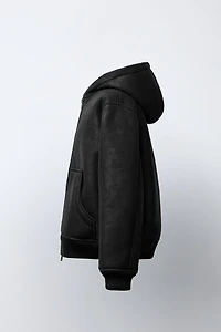 DOUBLE-FACED hoodie JACKET