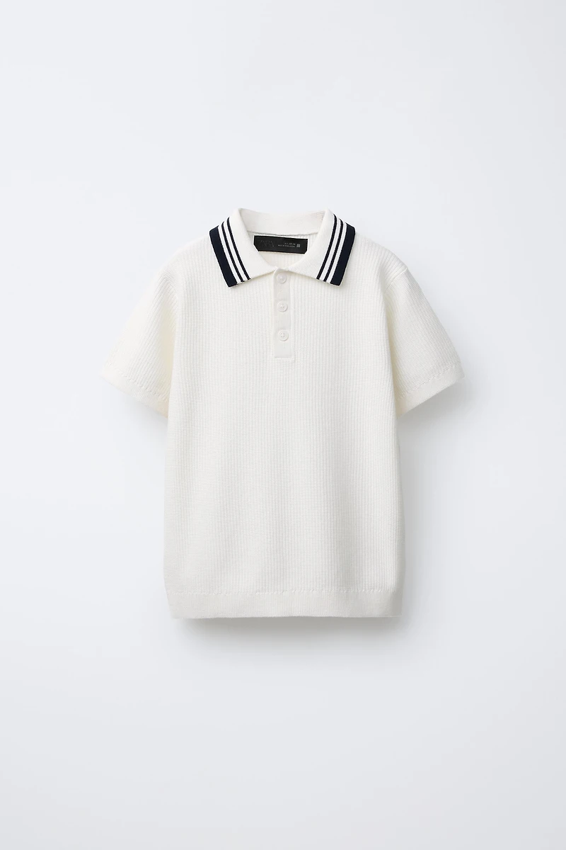 BASIC RIBBED POLO SHIRT