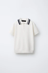 BASIC RIBBED POLO SHIRT