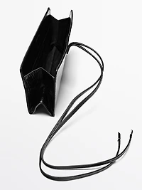 Textured leather handbag