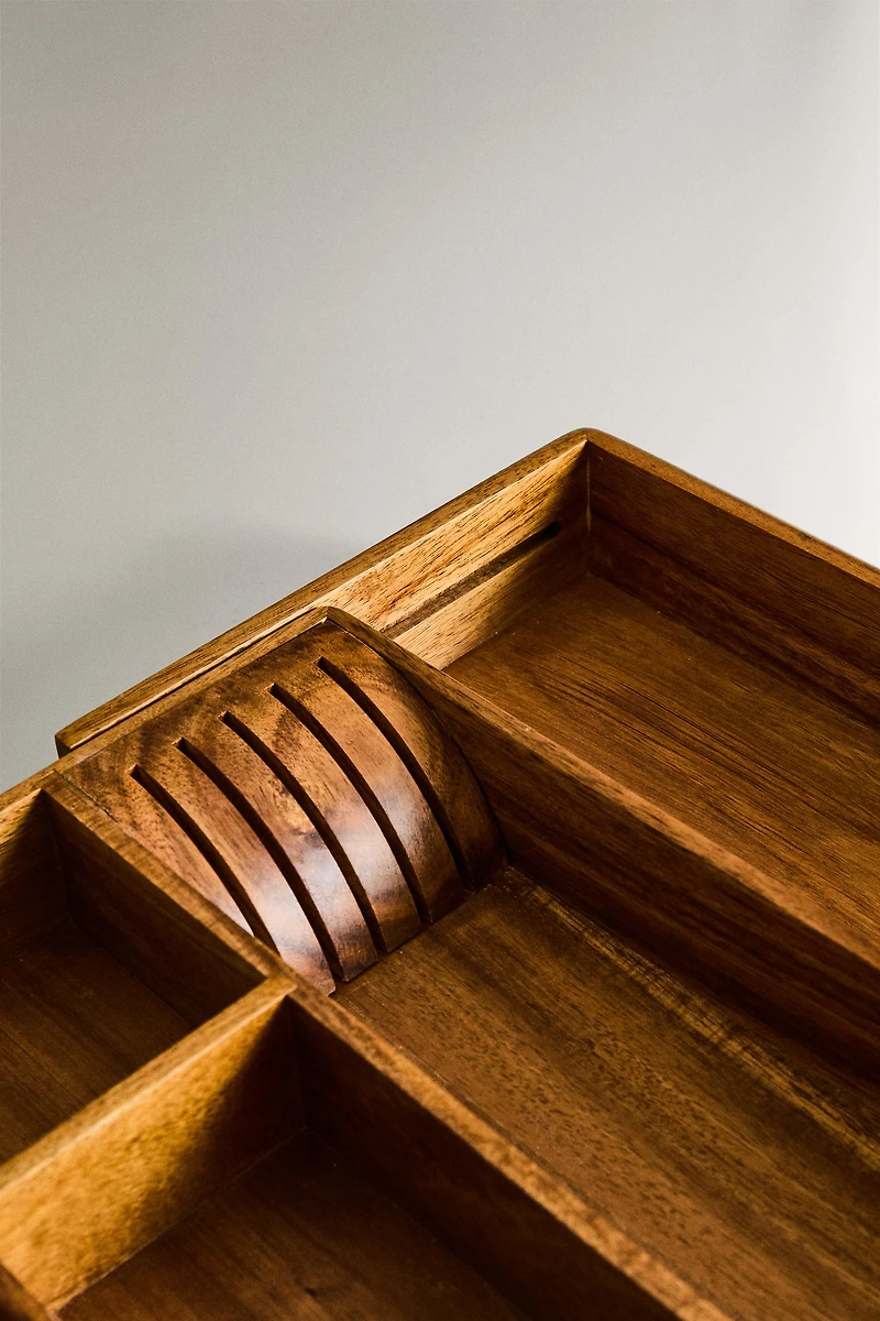 RANGE-COUVERTS EXTENSIBLE BOIS