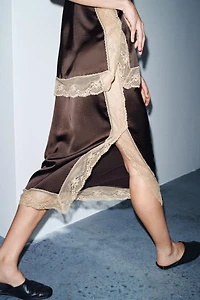 LACE MIDI SKIRT ZW COLLECTION