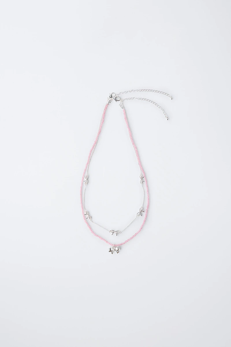 TWO-PACK OF BOW NECKLACES
