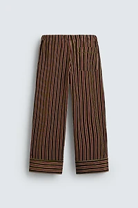 LIMITED EDITION VELVET CONTRAST STRIPED PANTS