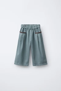 EMBROIDERED POCKET PANTS