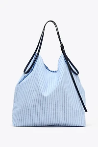 SAC SHOPPER TISSU RAYURES