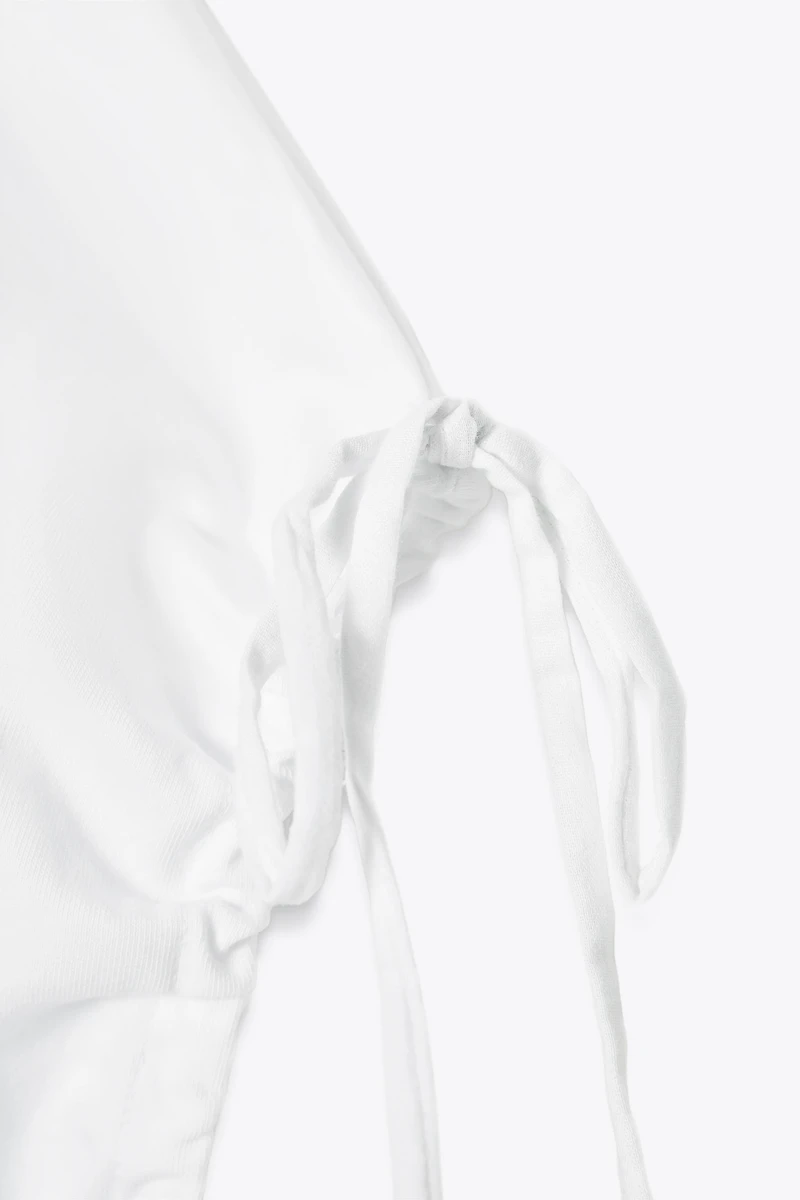 COTTON T-SHIRT WITH TIES
