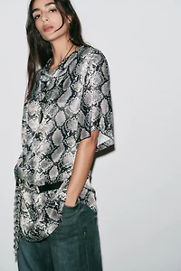 ANIMAL PRINT MINI DRESS