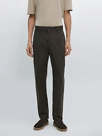 100% cotton slim fit trousers