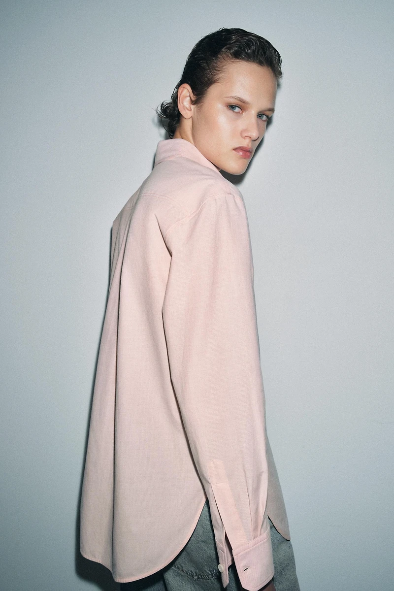 ZW COLLECTION STRIPED SHIRT WITH DETACHABLE COLLAR