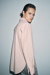 ZW COLLECTION STRIPED SHIRT WITH DETACHABLE COLLAR