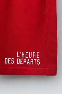 TEXT JOGGING SHORTS