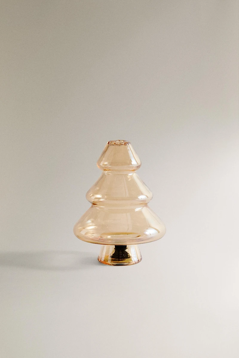 BOROSILICATE GLASS CHRISTMAS TREE SALT SHAKER