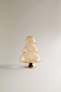 BOROSILICATE GLASS CHRISTMAS TREE SALT SHAKER