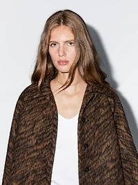 Manteau court imprimé animal