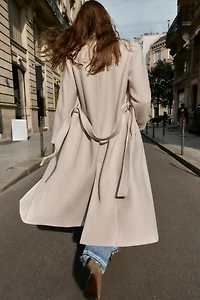 LONG BELTED WOOL COAT