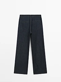 High-waist loose straight-leg jeans