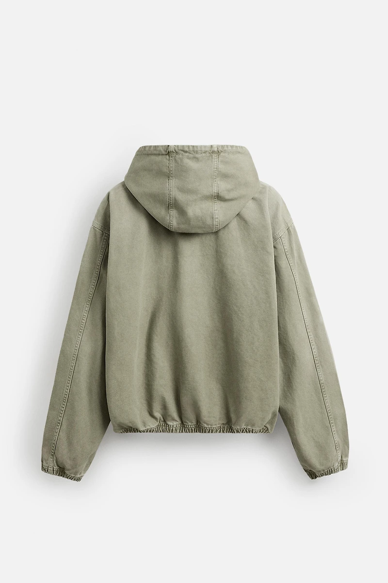 WASHED HOODED JACKET