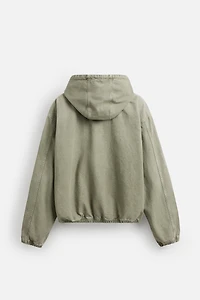 WASHED HOODED JACKET