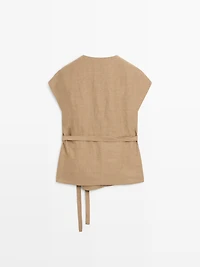 Long crossover waistcoat