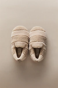 KIDS FAUX SHEARLING SLIPPERS