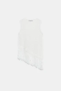 FRINGED KNIT TOP