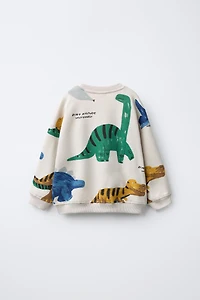 DINOSAUR PRINT SWEATSHIRT
