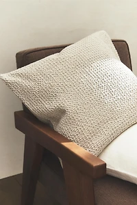 WAFFLE-KNIT THROW PILLOW COVER