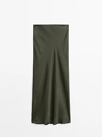 Long satin skirt