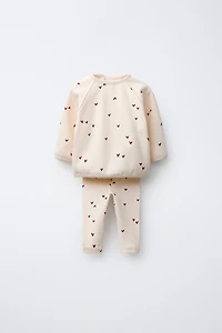 HEARTS SWEATSHIRT AND LEGGING SET