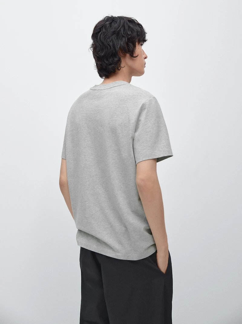 Short sleeve cotton melange T-shirt