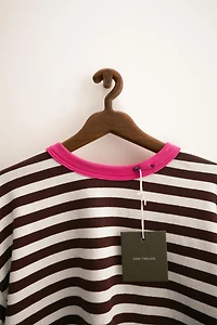 ZARA TIMELESS - STRIPED TRIM T-SHIRT