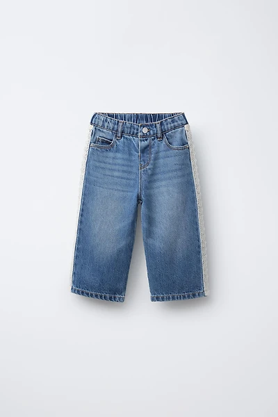 JUPE-CULOTTE EN JEAN DENTELLE