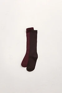 TWO-PACK OF LONG RIBBED LIMITED EDITION SOCKS