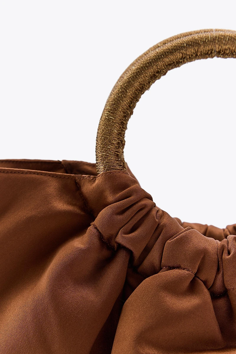SAC ÉVENTAIL BRODERIES FLEURS OISEAUX