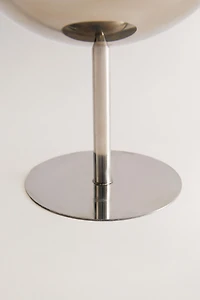 SILVER METAL TALL GLASS