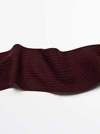 Écharpe fine en tissu côtelé