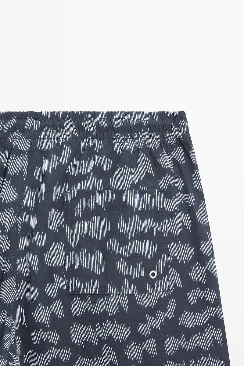 Printed swimming trunks