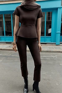 STRAIGHT LEG KNIT PANTS