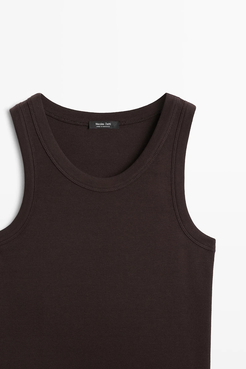 Cotton blend halter top