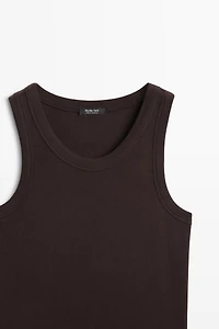 Cotton blend halter top