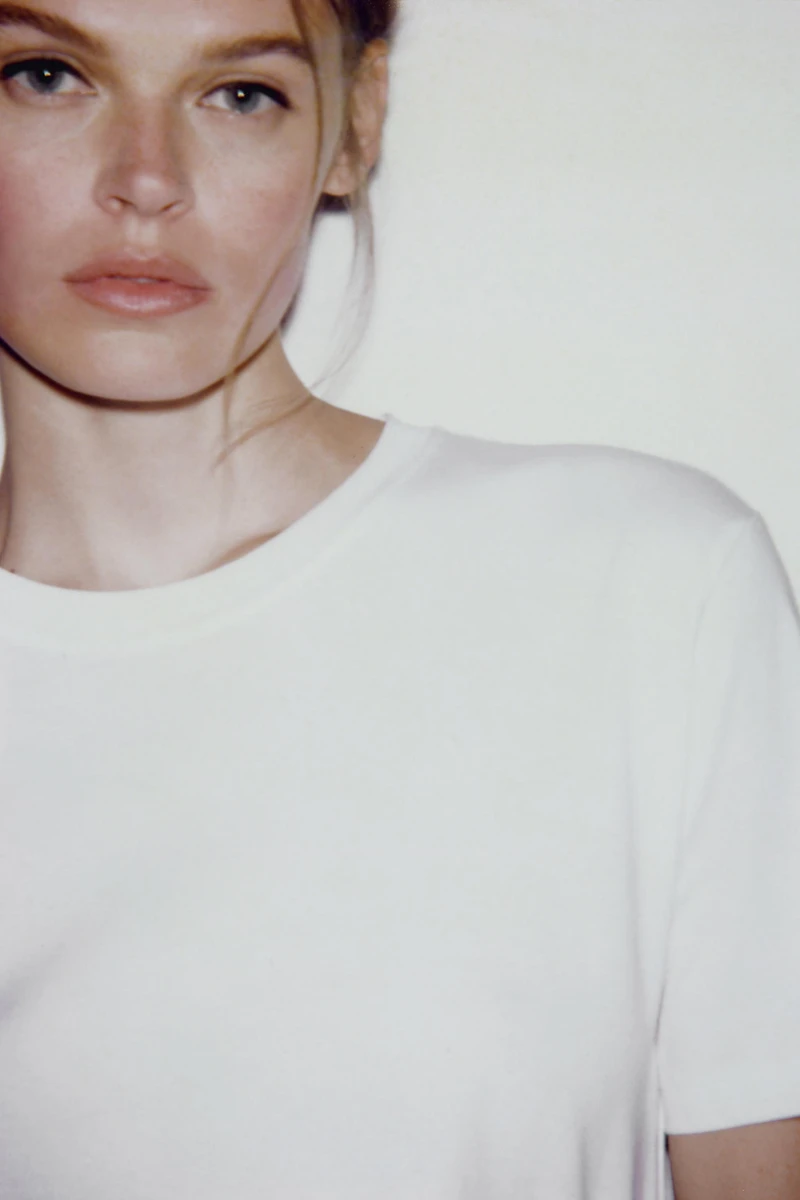 T-SHIRT EN COTON MERCERISÉ