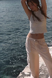 KNIT HALTER TOP